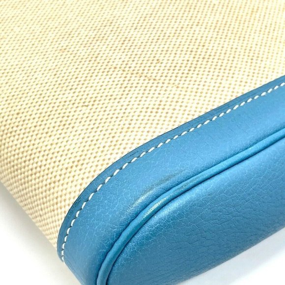 HERMES Equi Pouch Clutch bag Toile H / Taurillon C - Picture 8 of 11
